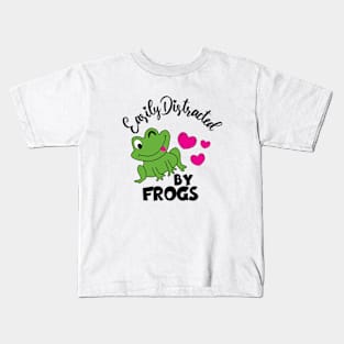 Easily Distracted by Frogs Kids T-Shirt